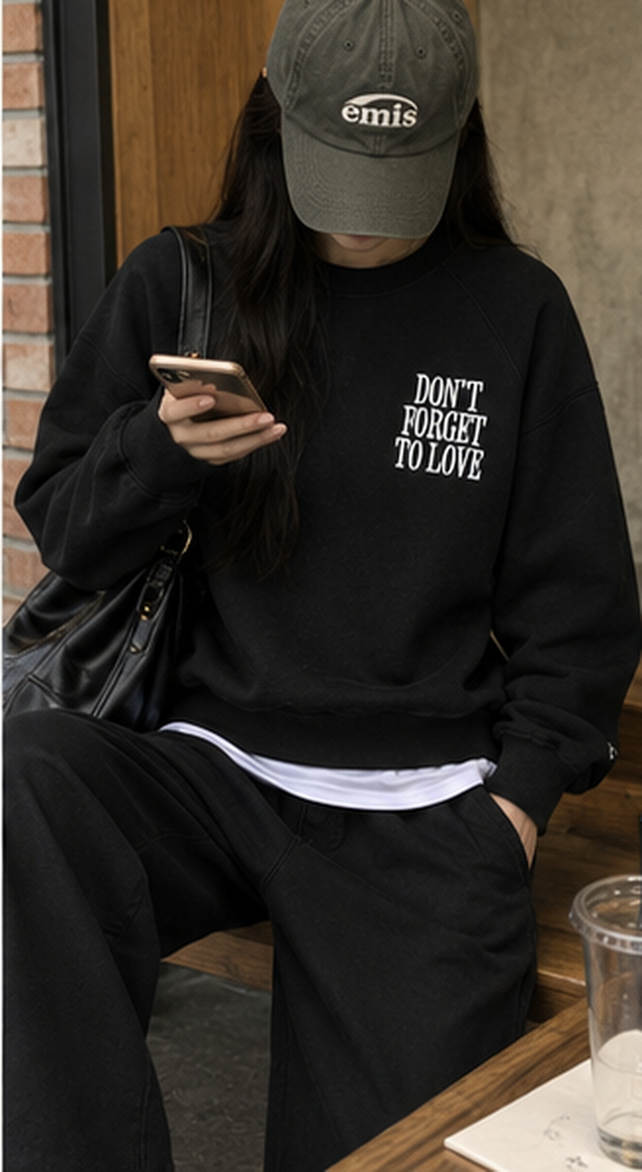 B 아ㅁ 돈 포겟 투 러브 스웨트셔츠 2컬러