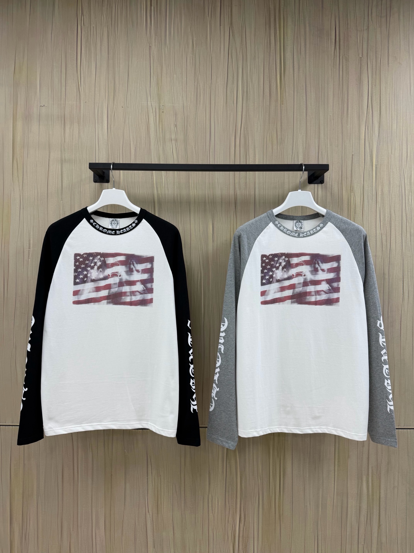 B 크ㄹ하츠ST 래글런 롱슬리브 티셔츠 2컬러
