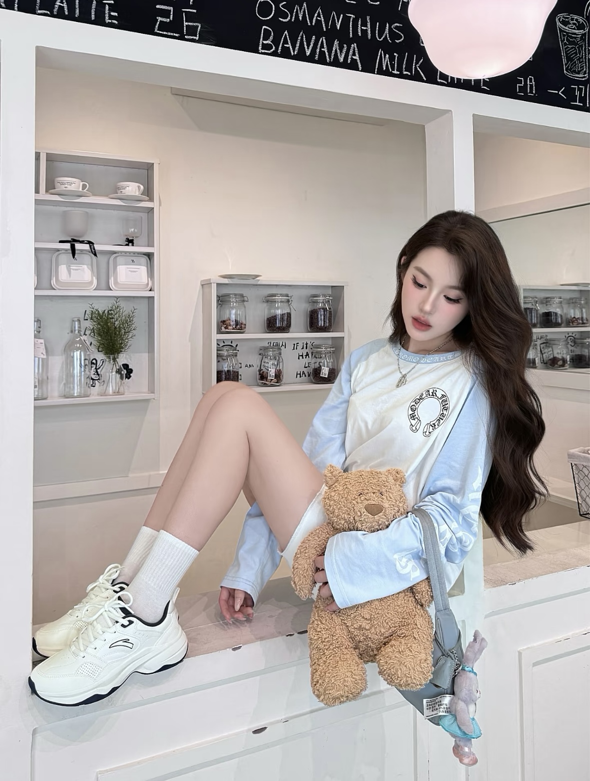 B 크ㄹ하츠ST 래글런 롱슬리브