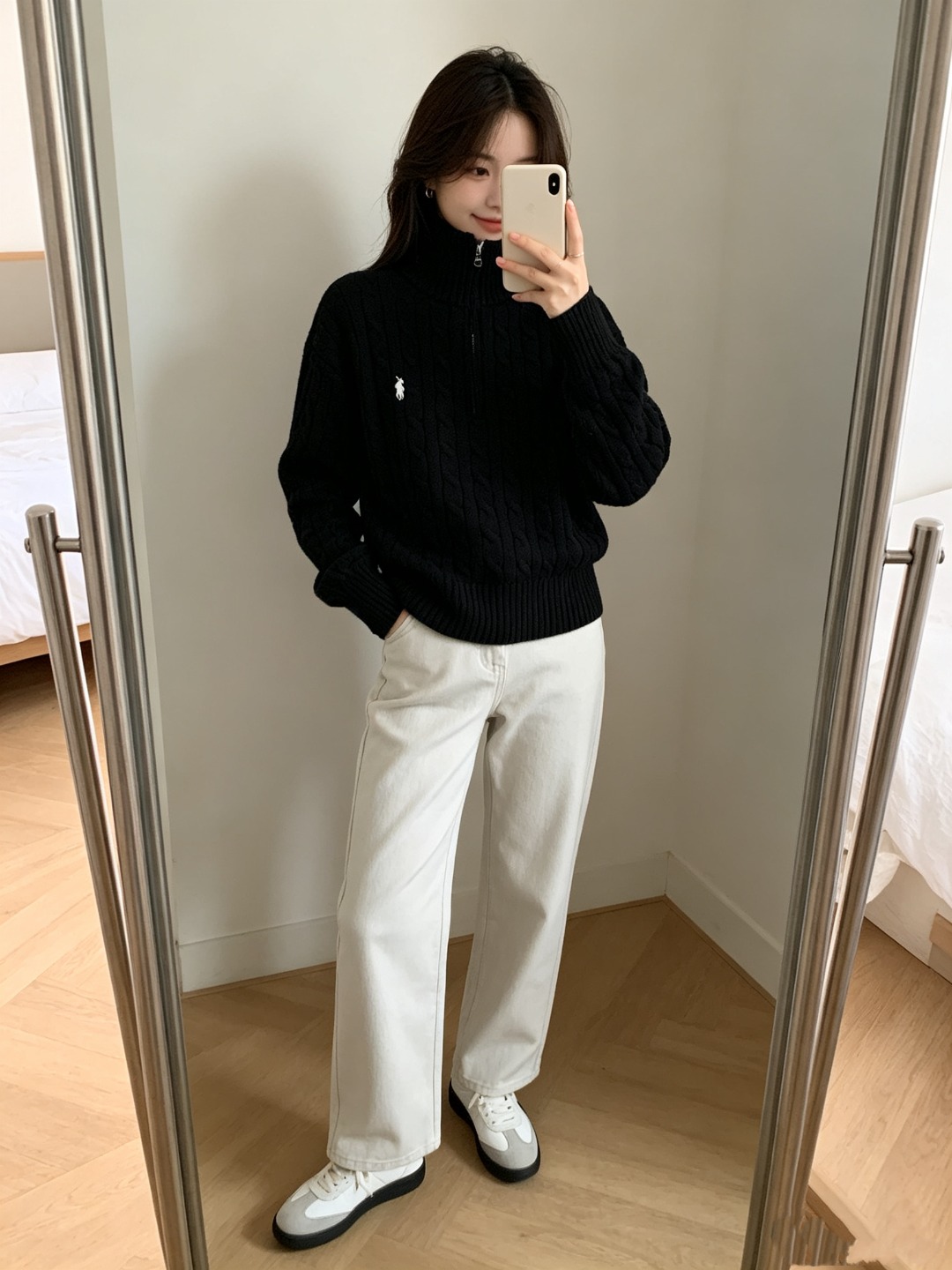 B 폴ㄹ 랄ㅍ로렌 케이블 니트 쿼터 지퍼 스웨터 13컬러