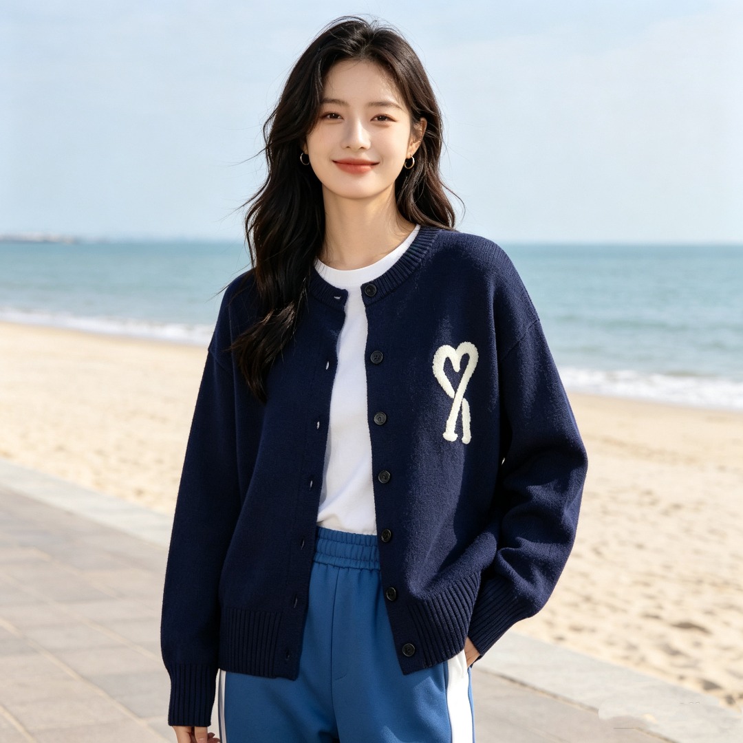 B 아ㅁST 부클 로고 가디건 6컬러