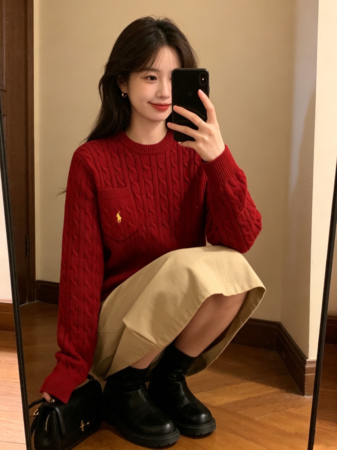 B 폴ㄹ 랄ㅍ로렌ST 케이블 니트 코튼 크루넥 스웨터 12컬러